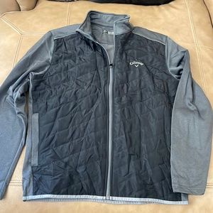 Callaway Golf Jacket Full Zip Golf Jacket Fleece Lined Quilted Front Mens Medium